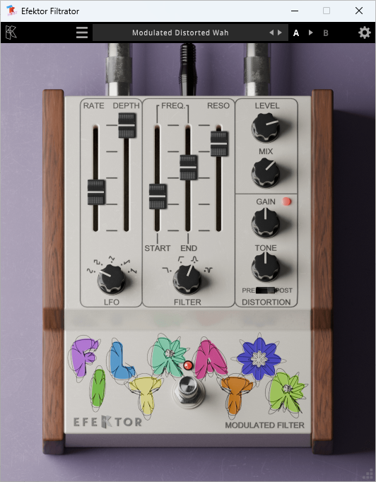 Kuassa Efektor Filtrator Modulated Filter interface